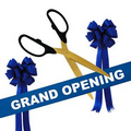 Grand Opening Kit-36" Ceremonial Scissors, Ribbon, Bows (Blue)